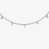 Tennis necklace with dangling emerald cut diamonds