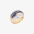 gold ring with sapphires and diamonds