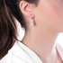 White gold double diamond  earrings