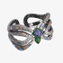 Fabulous butterfly bangle with opal, tanzanite and green garnet
