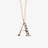 Diamond necklace with the initial "A"
