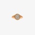 Pink gold chevalier ring