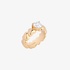 Chiara Ferragni gold plated heart ring with white crystal
