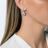 White gold flower earrings