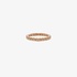 Pink gold band ring with brown diamonds