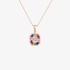 Square rainbow pendant with sapphires