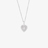 White gold  ruby heart pendant
