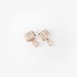 Square shape earrings with hanging poire