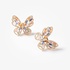 Χρυσά σκουλαρίκια πεταλούδες με πολύχρωμα ζαφείρια και διαμάντια