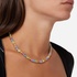 Chiara Ferragni silver necklace with multi-colored crystals