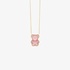 Fun pink opal bear necklace