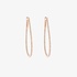 Pink gold pear shaped hoops with diamonds