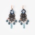 Fashionable earrings made of semi-precious stones and silver clasp