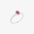 Μικρό ρουμπινί ροζέτα δαχτυλίδι