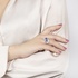Λευκόχρυσο δαχτυλίδι με δύο ζαφείρια και διαμάντια
