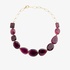 Gold necklace with mixed cut tourmaline stones