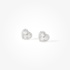 White gold diamond hearts