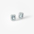 Aquamarine stud earrings with diamonds