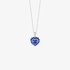 Heart shaped pendant with sapphires and diamonds