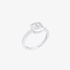 White gold square ring with diamonds