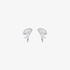 White gold double marquise diamond earrings