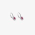 White gold earrings with rubies and diamonds.