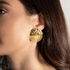 Fashionable silver gold plated earrings