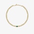 Chiara Ferragni gold plated chain with green stone