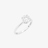 White gold invisible setting ring with diamonds