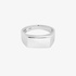 Silver men's rectangular ring