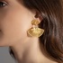 Fashionable silver gold plated earrings