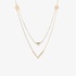 Gold double chain pointy necklace