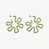 Bea Bongiascia fun flower earrings with green enamel