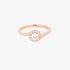 pink gold solitaire diamond ring