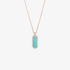 Modern pink gold pendant with diamonds and turquoise