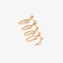 Spiral ring in pink gold with diamonds