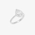White gold pear cut diamond ring with invisible setting