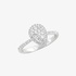 Diamond ring with invisible setting