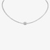 Fine tennis necklace with oval centre