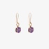Gucci signature gold earrings with purple stones
