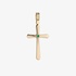 Yellow gold cross with emerald and diamond details