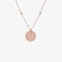 Pink gold round tag pendant