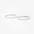 Oval white gold hoops with diamonds