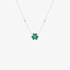 Clover pendant with emeralds