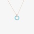 Fashionable round pendant with turquoise enamel and diamonds