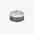 Silver men's ring with black enamel