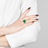 White gold triple emerald ring