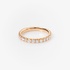 Pink gold diamond ring