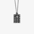 Mens titanium pendant with black diamonds
