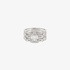 Ring with diamonds in white gold 18k.